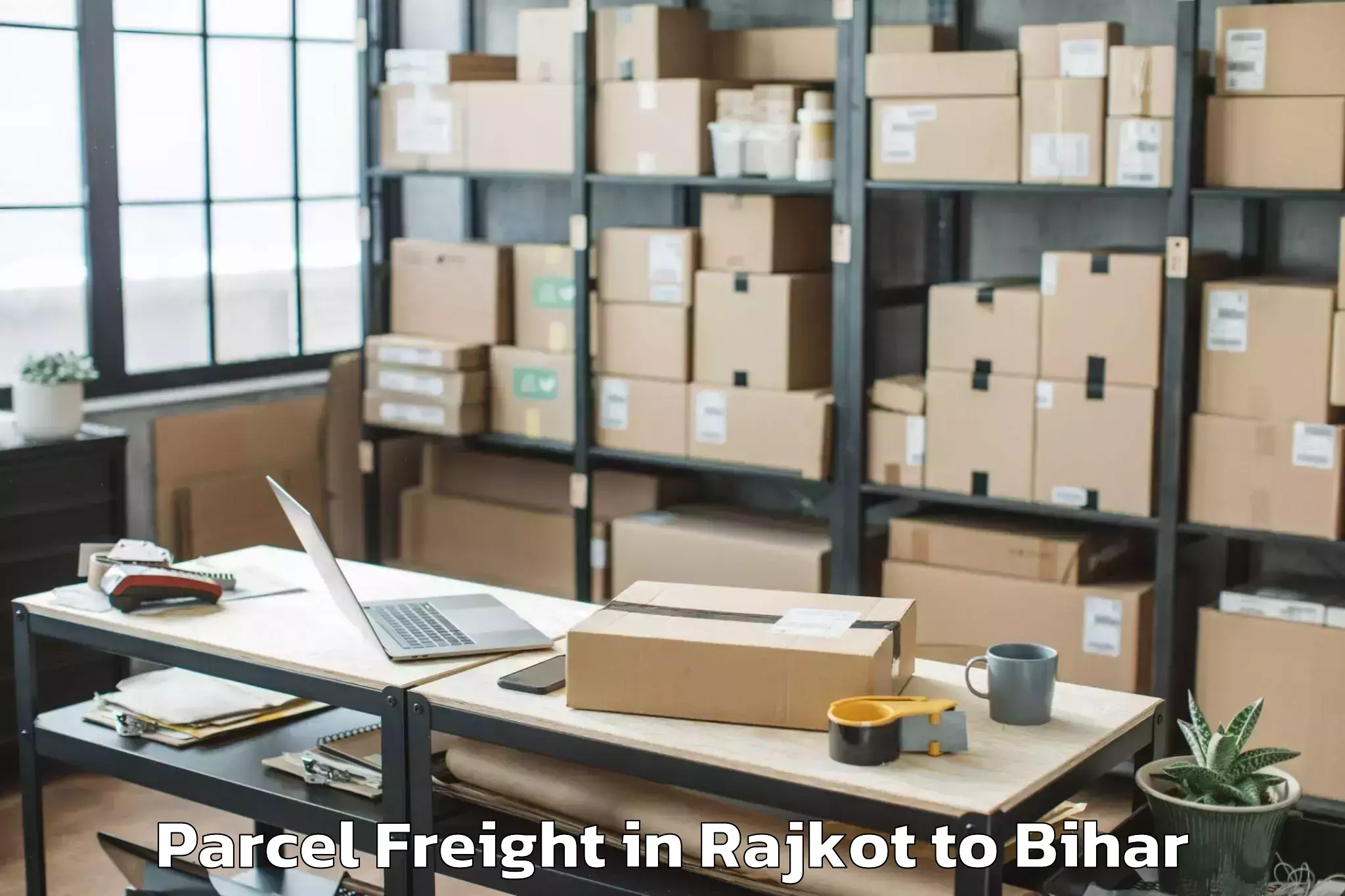 Hassle-Free Rajkot to Darbhanga Parcel Freight